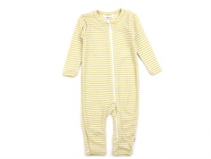 Joha yellow stripe jumpsuit merino wool/silk